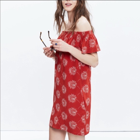Madewell Dresses & Skirts - Madewell: Silk Off-the-Shoulder Dress